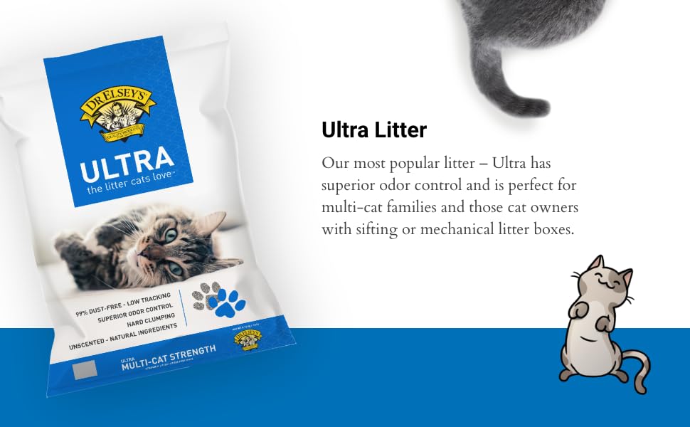 Dr. Elsey's Ultra UnScented Clumping Clay Cat Litter 40 lb. Bag