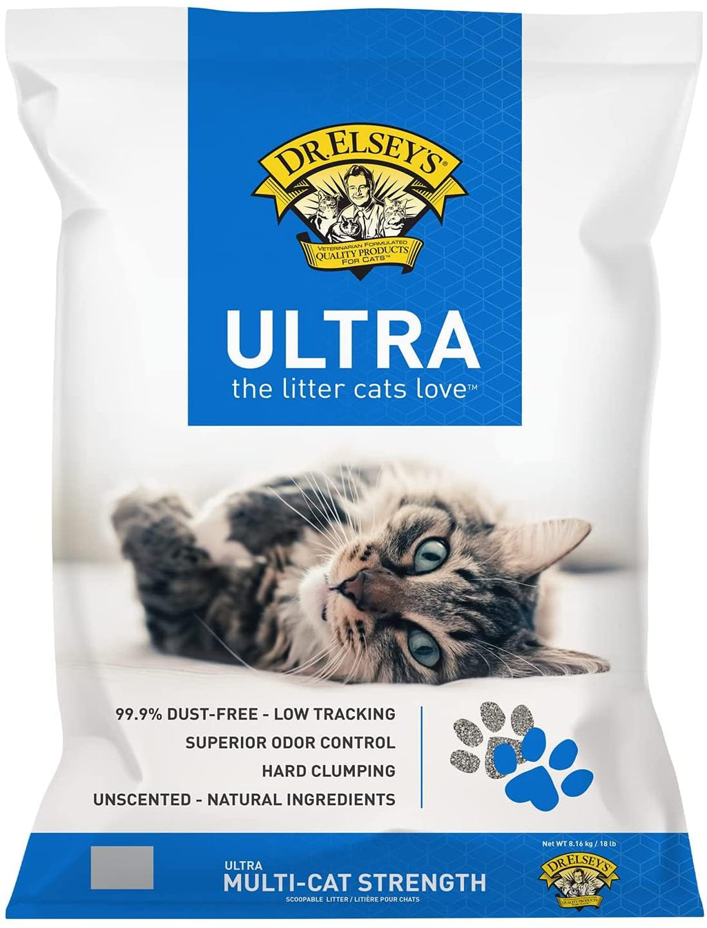 Dr. Elsey's Ultra UnScented Clumping Clay Cat Litter 40 lb. Bag