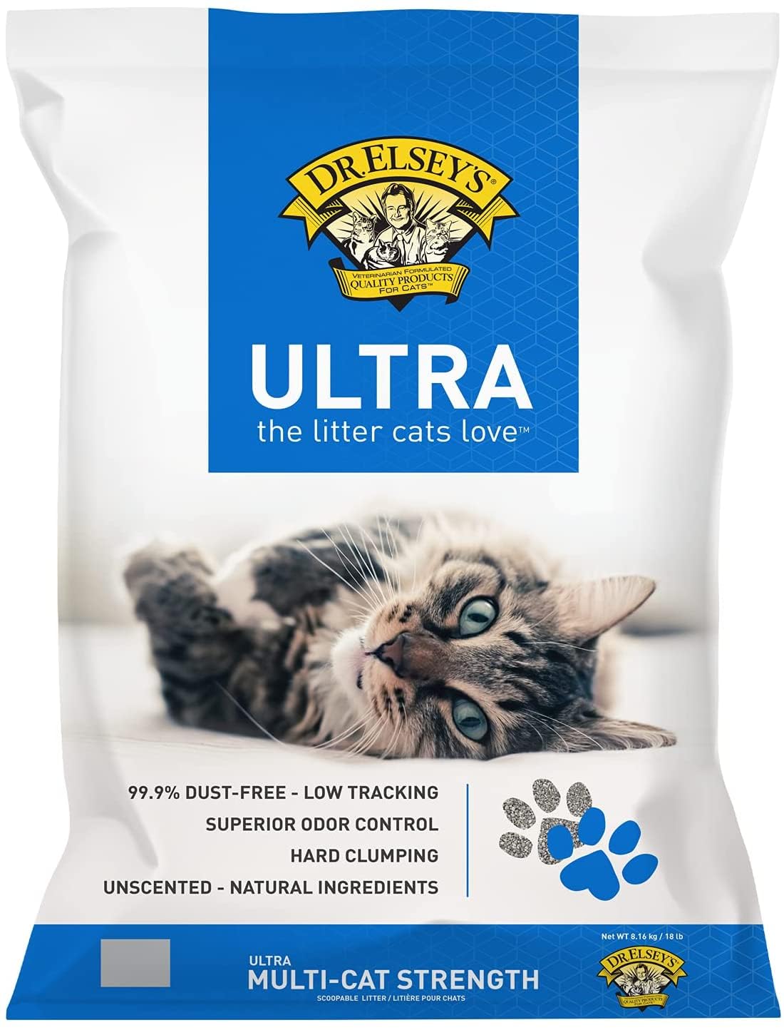 Dr. Elsey's Ultra UnScented Clumping Clay Cat Litter 40 lb. Bag